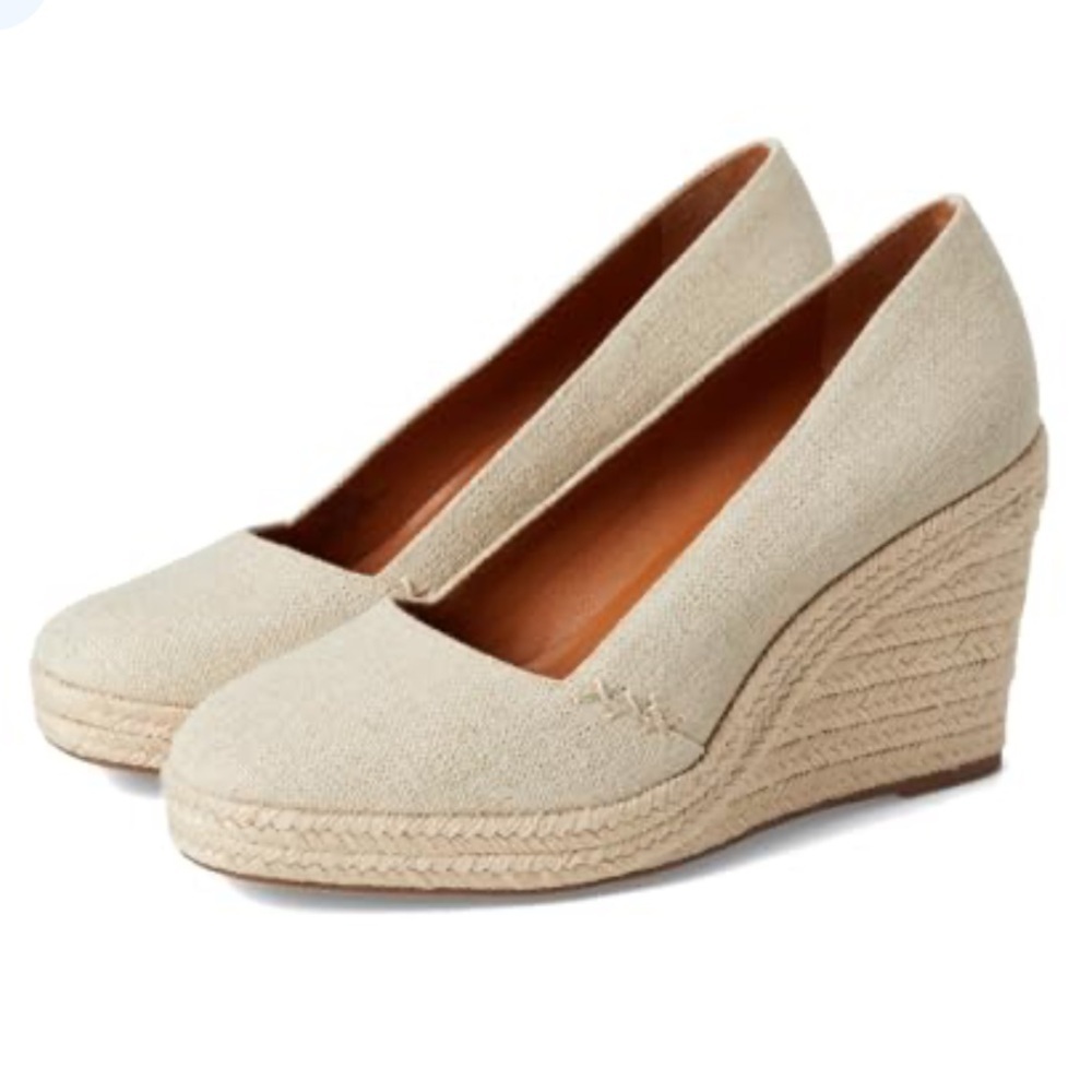 Lucky Brand Women's Cream Espadrille Wedge Shoes
